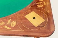Антикварный инкрустированный складной карточный стол "Голландского барокко Marquetry 1730 год" - Attēls 27/30