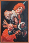 Серея Венецианского карнавала Клоуны ( акрил )