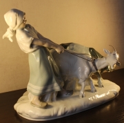 Meissen мастер Оttо Pilz Фарфоровая статуэтка " Девушка с Козами "
