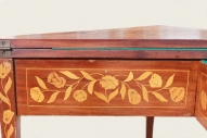 Антикварный инкрустированный складной карточный стол "Голландского барокко Marquetry 1730 год" - Attēls 18/30
